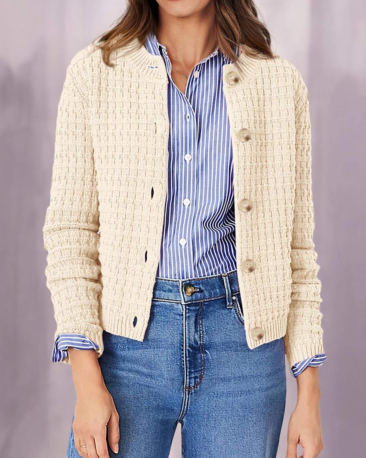 Thumbnail 6 de PRETTYGARDEN Women's Knit Cardigan US 4-6