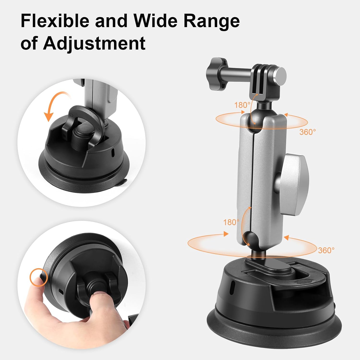 Thumbnail 1 de PULUZ Action Camera Mount with Suction Cup for DJI, Insta360, GoPro Hero series