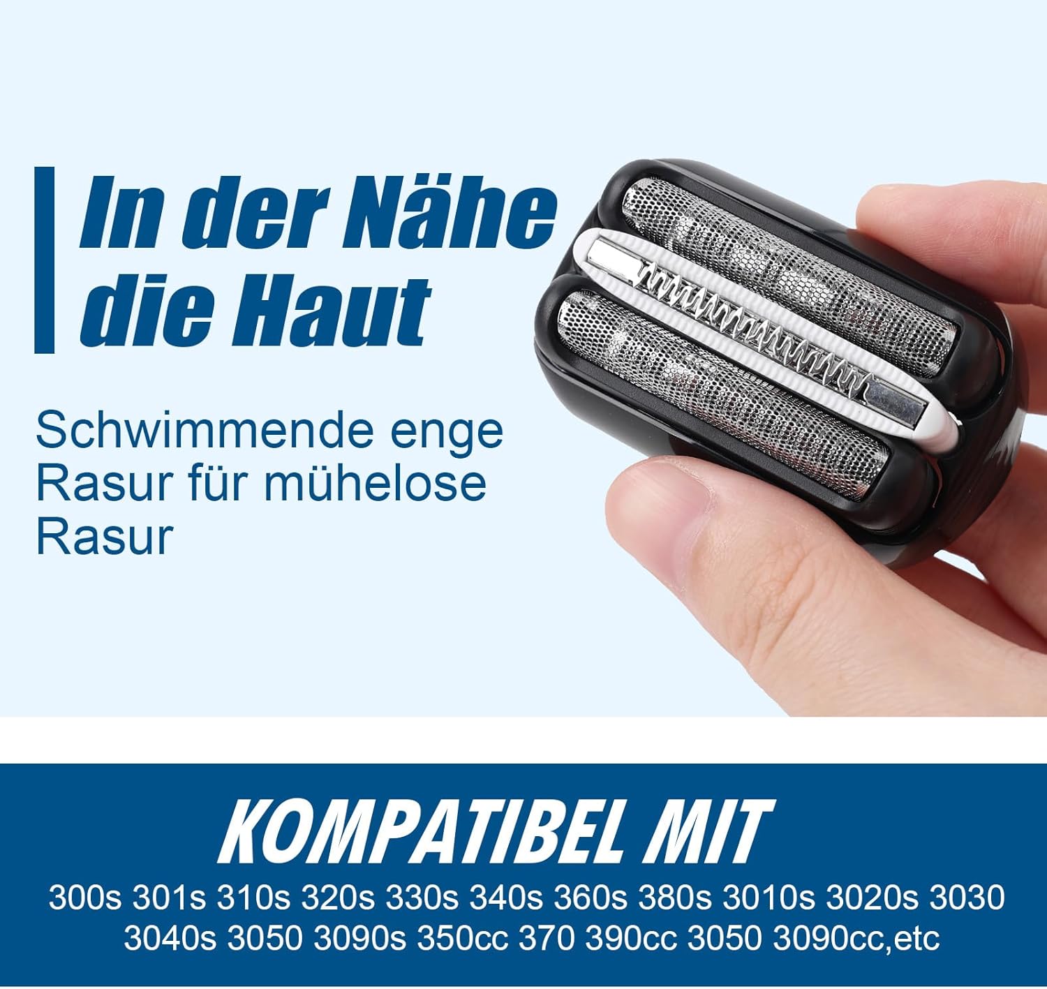 Detalle 2 de 2er-Set 32B Ersatzköpfe für Braun Series 3 – kompatibel mit S3 310s & 3090cc (nass & trocken)