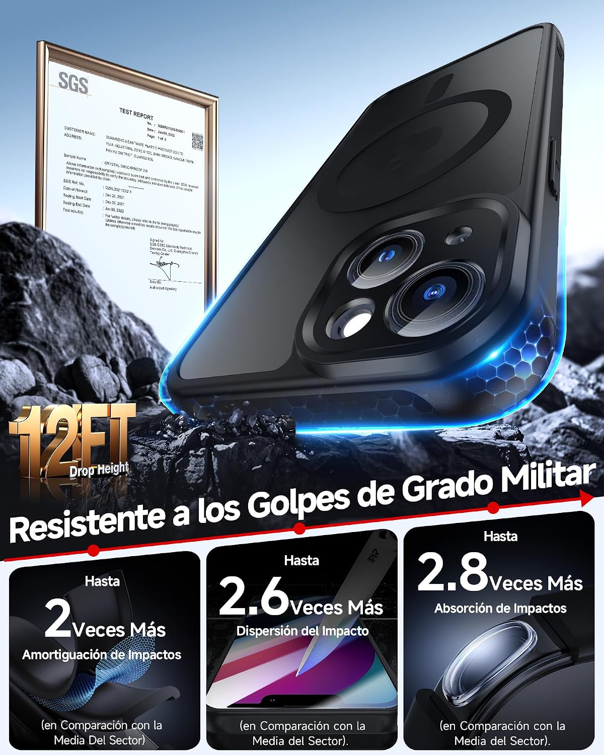 Thumbnail 4 de LeYi Funda para iPhone 13 MagSafe con protección 2 cristales