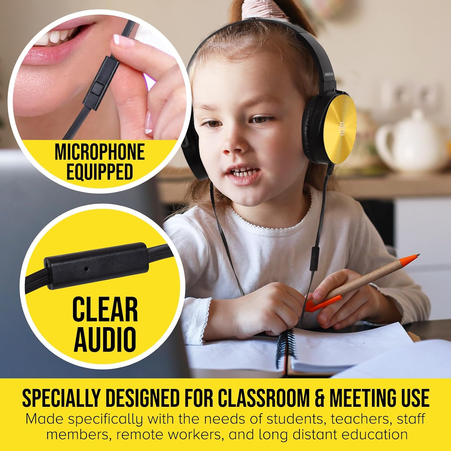Detalle 2 de Classroom Headphones 25-Pack with Microphone