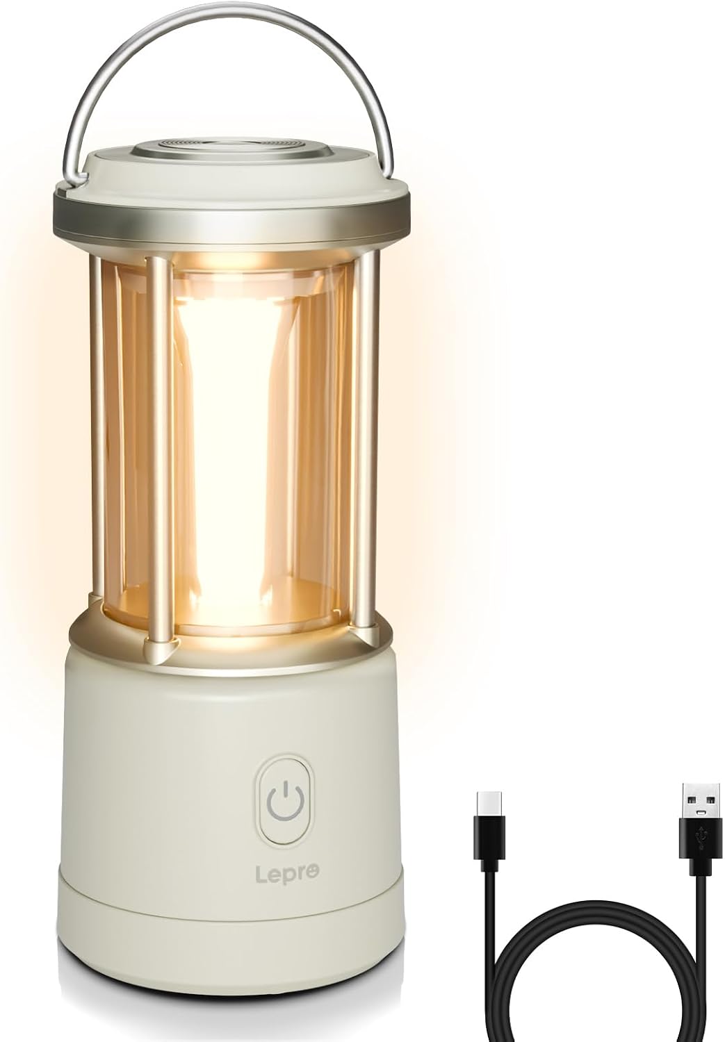 Detalle de Lepro Camping Lantern 2000lm – USB Rechargeable or AA Battery Powered