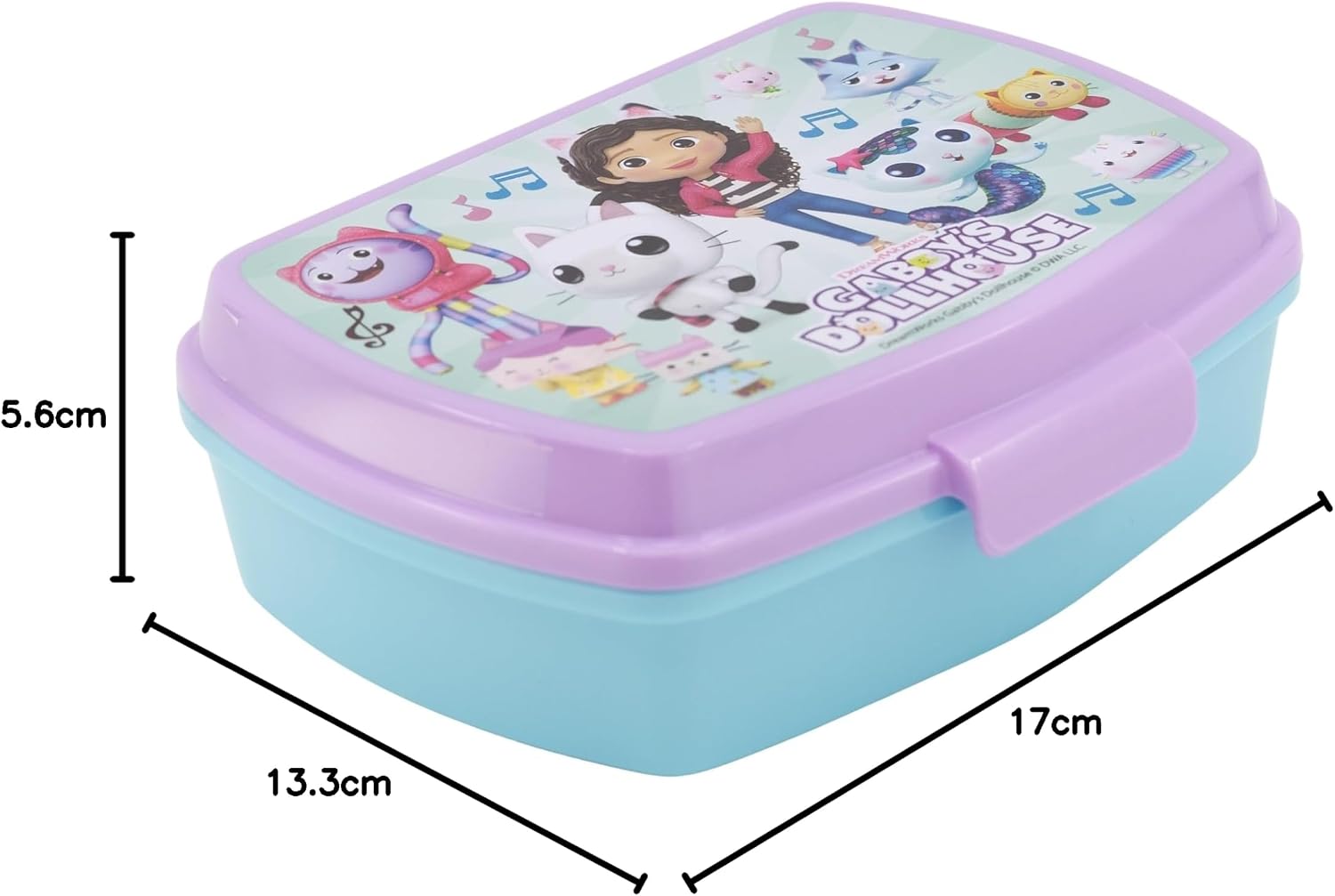 Detalle 2 de Stor 21274 Gabby's Dollhouse Rectangular Lunch Box for Kids, Light Pink