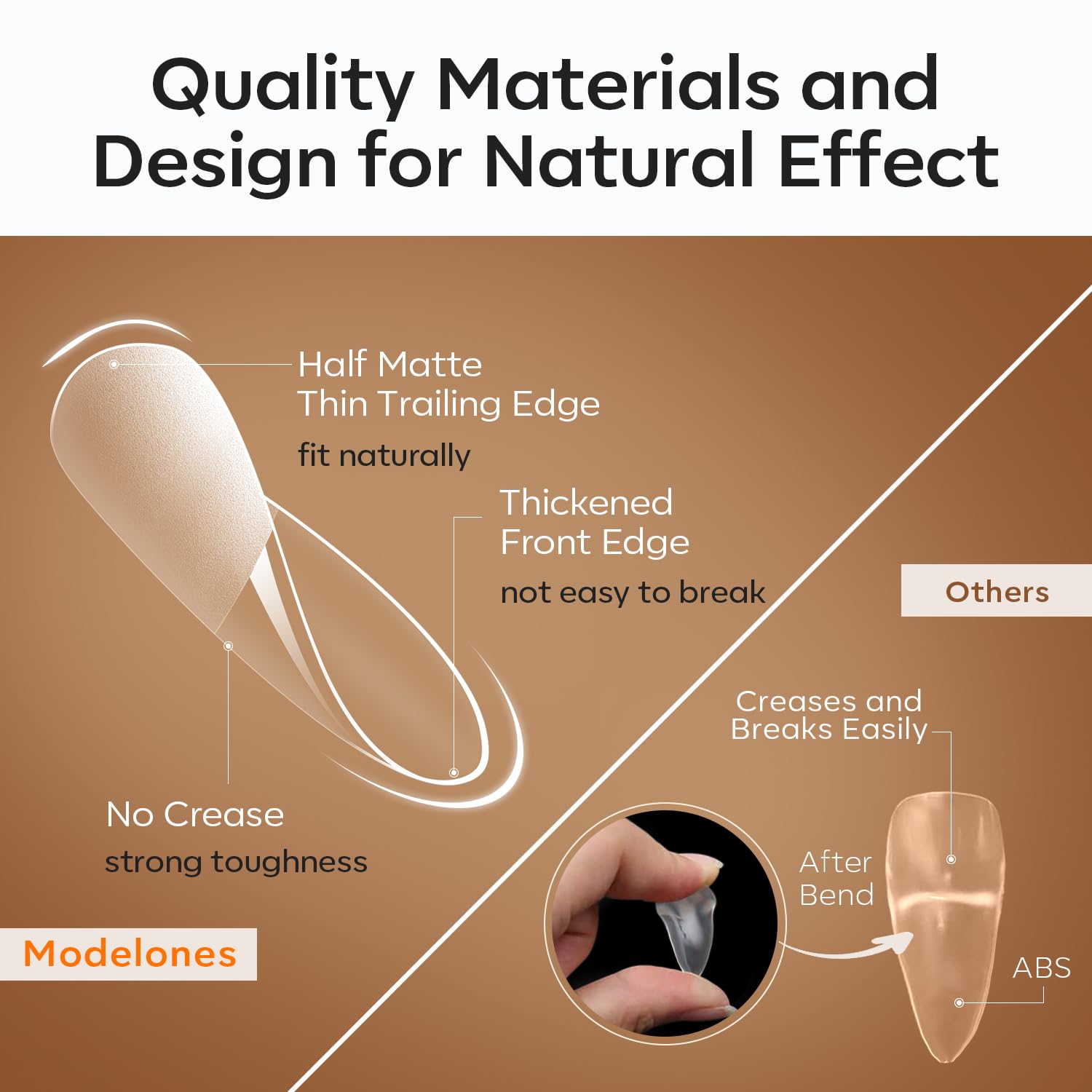 Thumbnail 1 de modelones Nageltips Full Cover Set (216 Stück) – Soft-Gel-Nagelspitzen in 12 Größen, kurze Almond