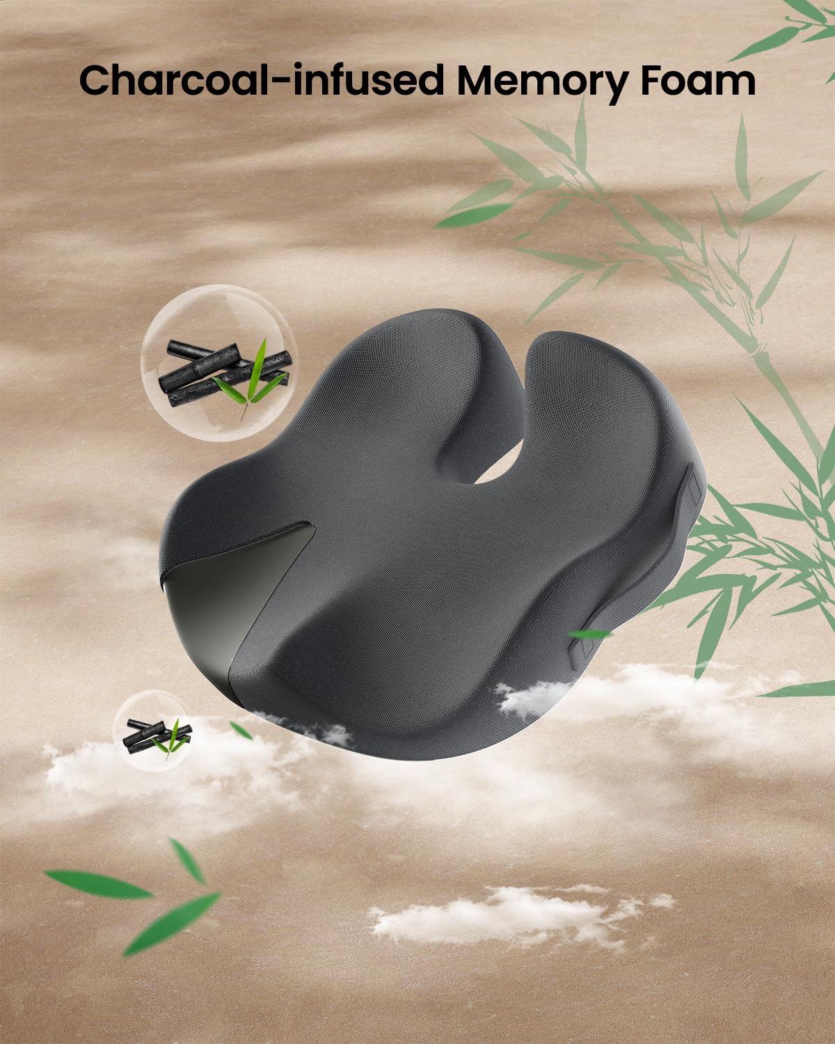 Detalle 2 de ProtoArc Sitzkissen mit U-Form und Memory-Schaum – ergonomisches Kissen für Bürostuhl, Rollstuhl, Auto & Flugzeug