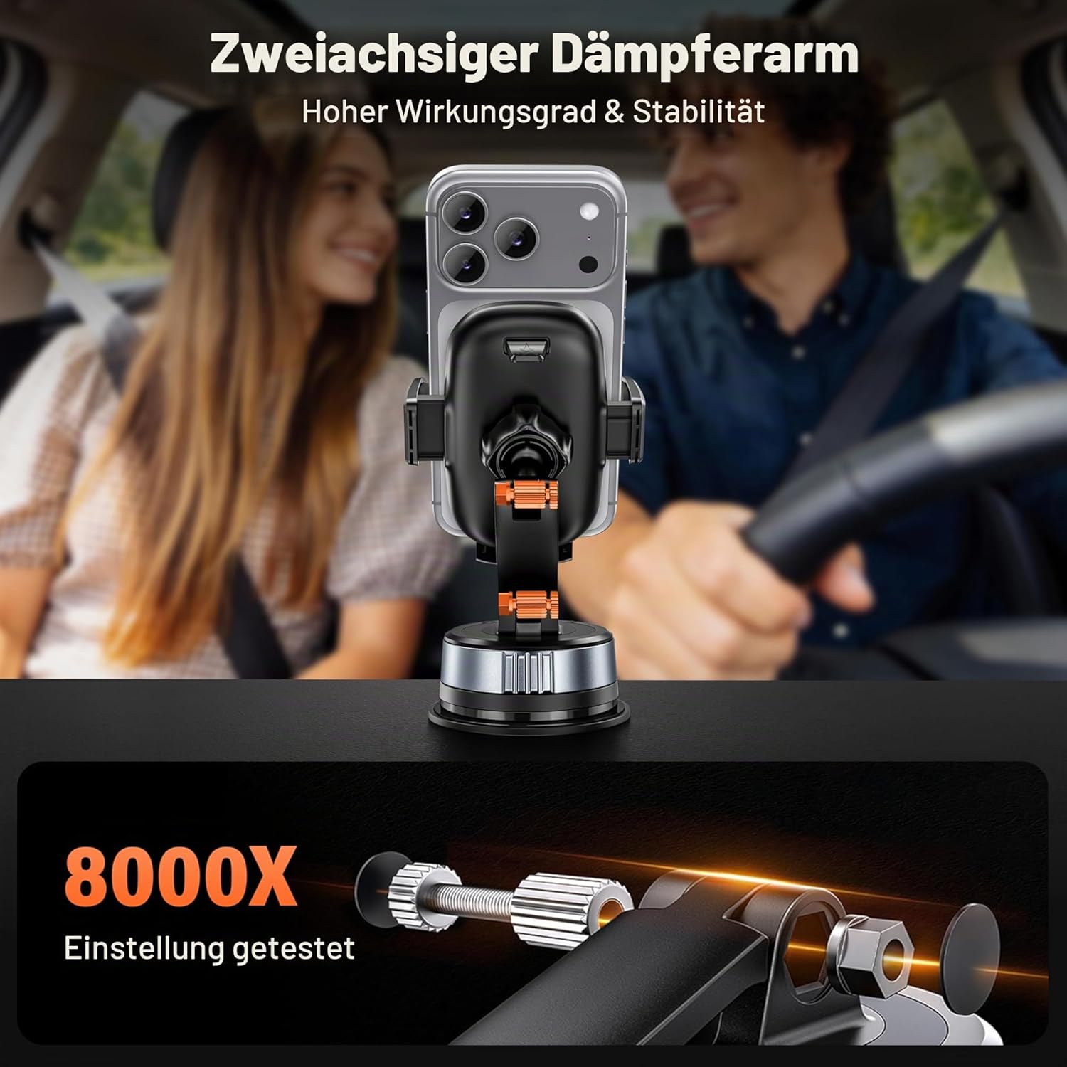 Detalle de APPS2Car Handyhalterung Auto Saugnapf Gel-Lock 67 mm – universell für Smartphones 4,7–6,8 Zoll