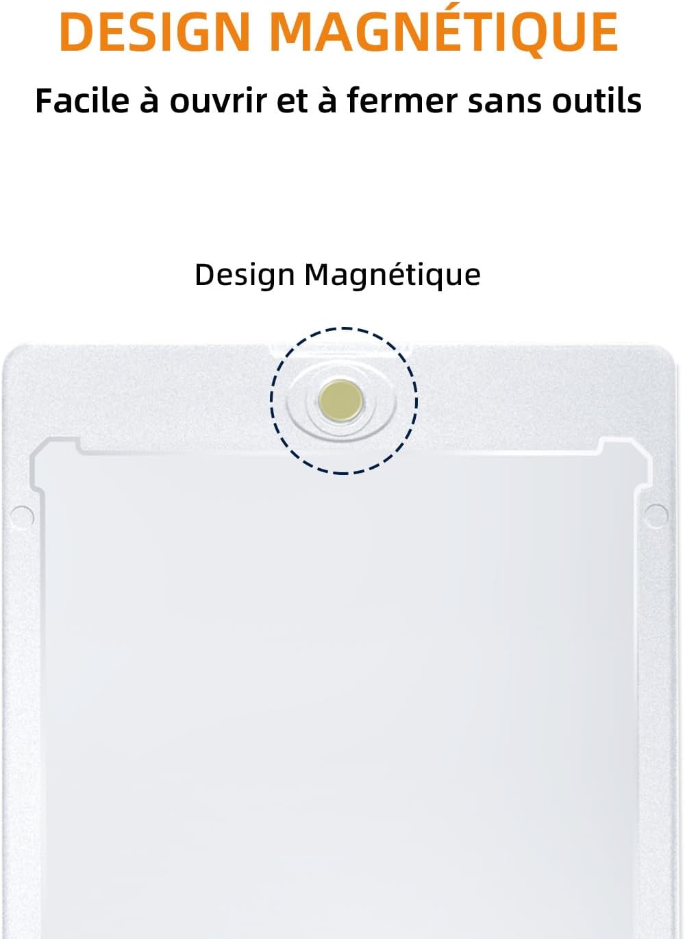 Detalle 2 de Tolesum Lot de 10 protège-cartes magnétiques 35 PT transparents avec protection UV