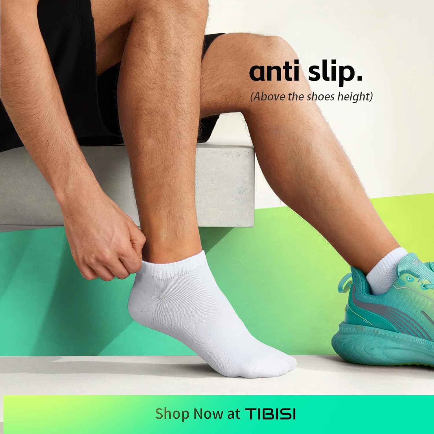 Thumbnail 1 de TIBISI Trainer Socks (pack of 10) – breathable low-cut running and gym ankle socks in white/black/grey