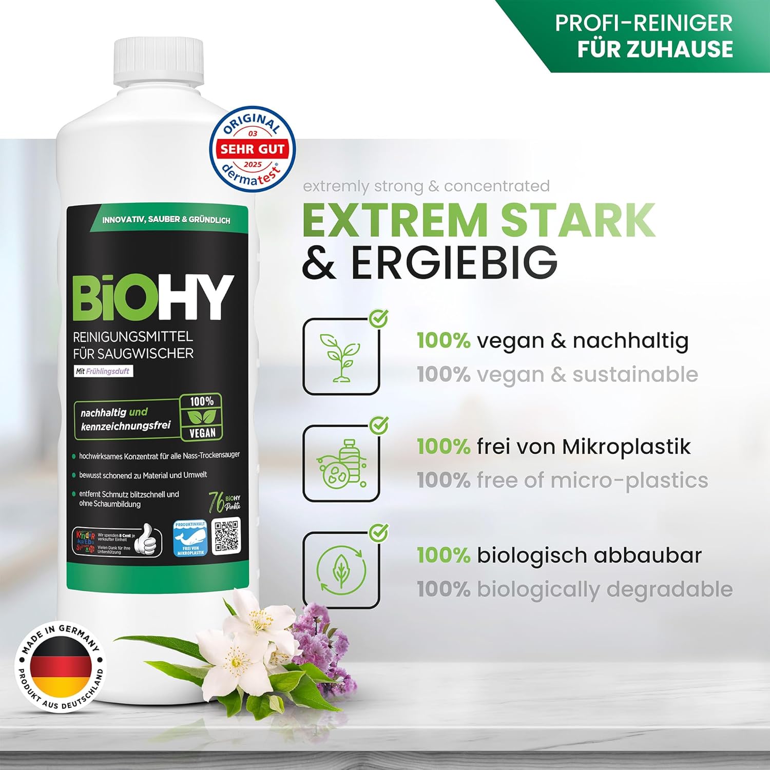 Detalle 2 de BiOHY Reinigungsmittel 1l für Saugwischer