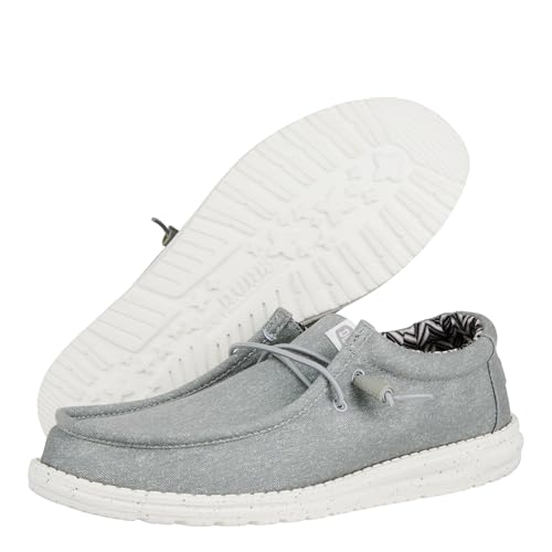 Thumbnail 3 de Hey Dude Wally Canvas Uomo Slip-On Mocassino, Light Grey 43 – Comfort e Versatilità