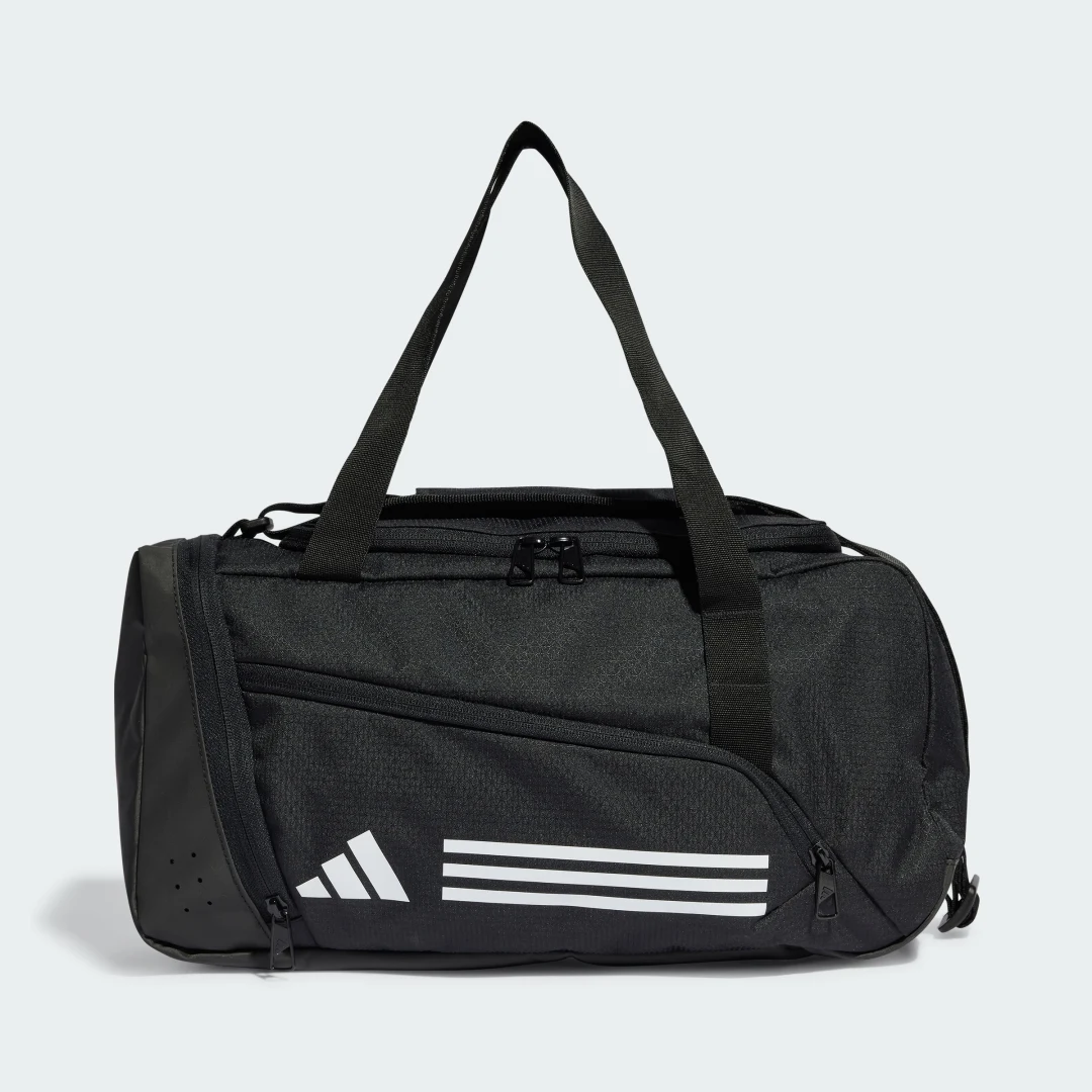 Detalle de Bolsa de deporte Essentials 3 bandas de Adidas — negra