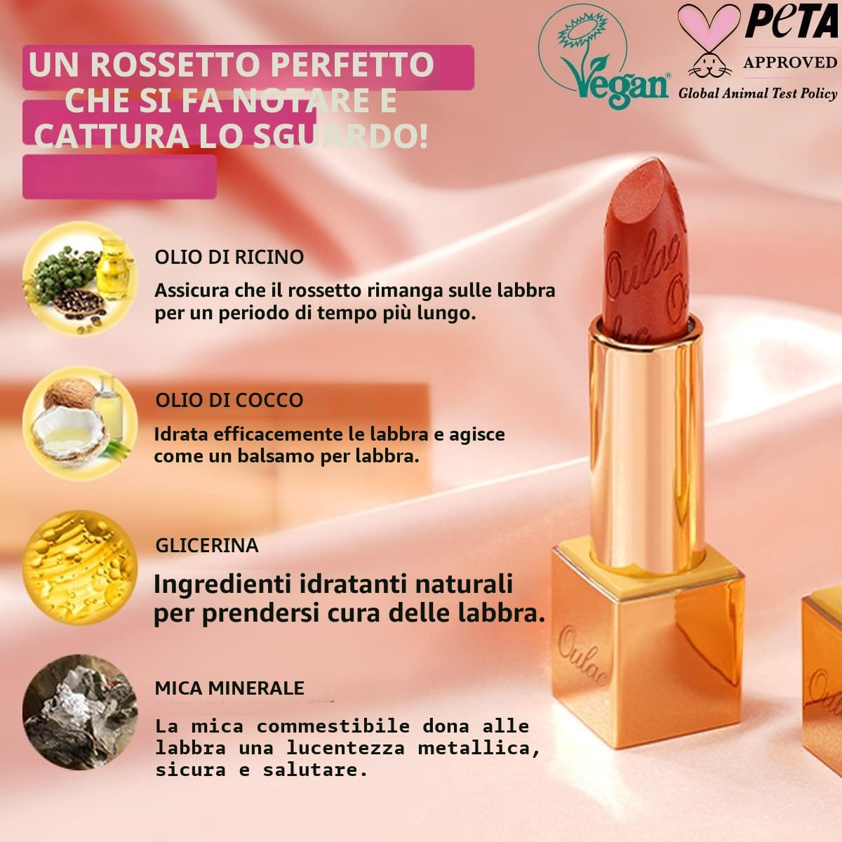 Detalle de OULAC GM11 Aurora rossetto opaco 4,3 g