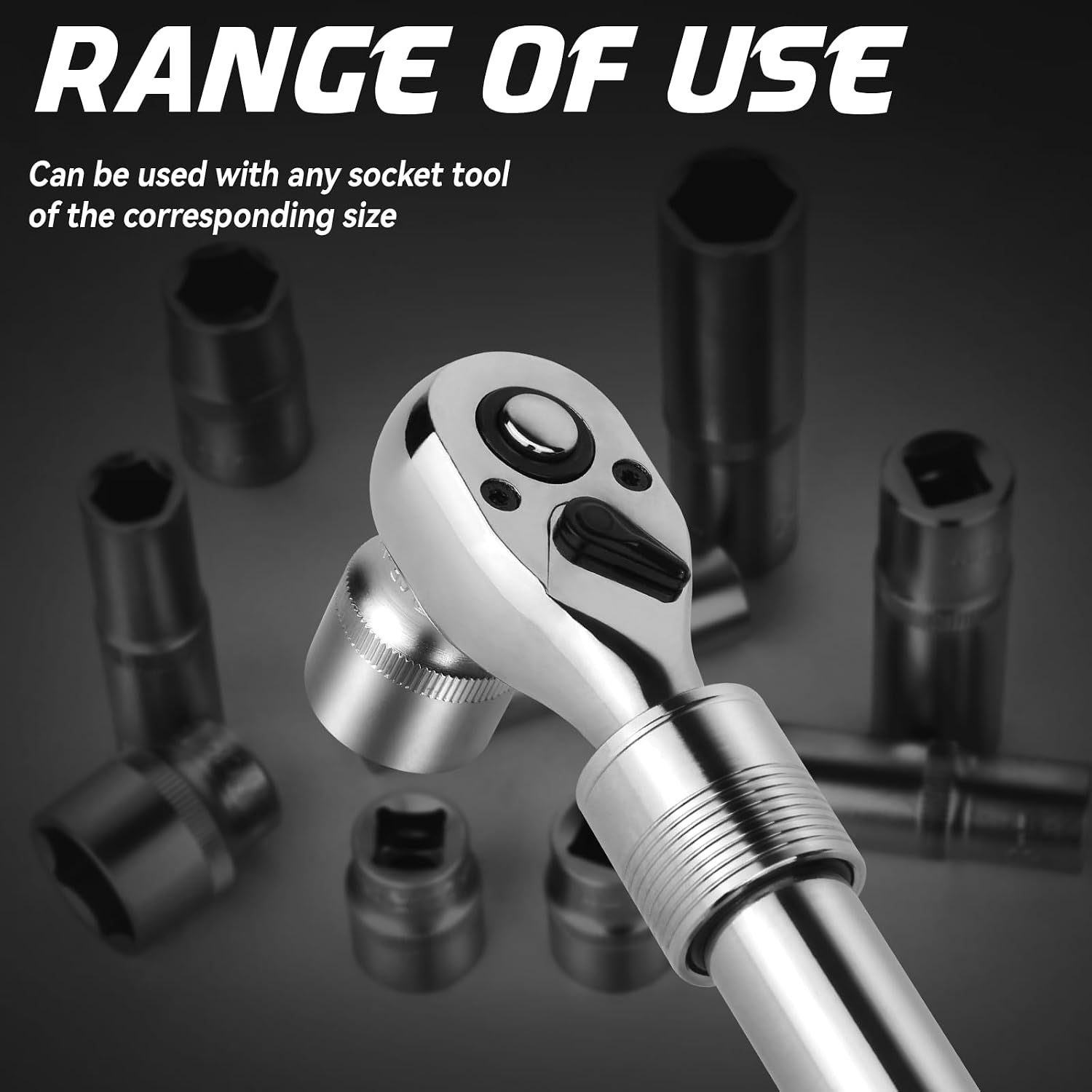 Thumbnail 6 de DISEN DISEN-3GDTJLBNew Extendable Ratchet Wrench Set, 72-Tooth, 3 Drive Sizes