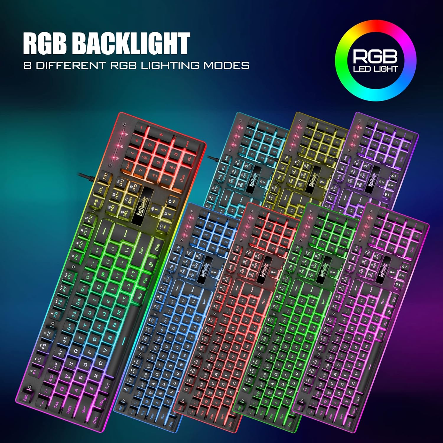 Thumbnail 2 de RedThunder K10 Gaming Keyboard Combo 7200 DPI