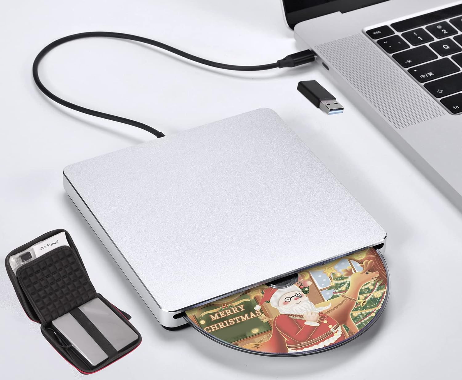 Thumbnail 1 de NOLYTH Externes CD/DVD-Laufwerk (USB-C Slot-in) für MacBook & Laptop – Plug-and-Play Brenner