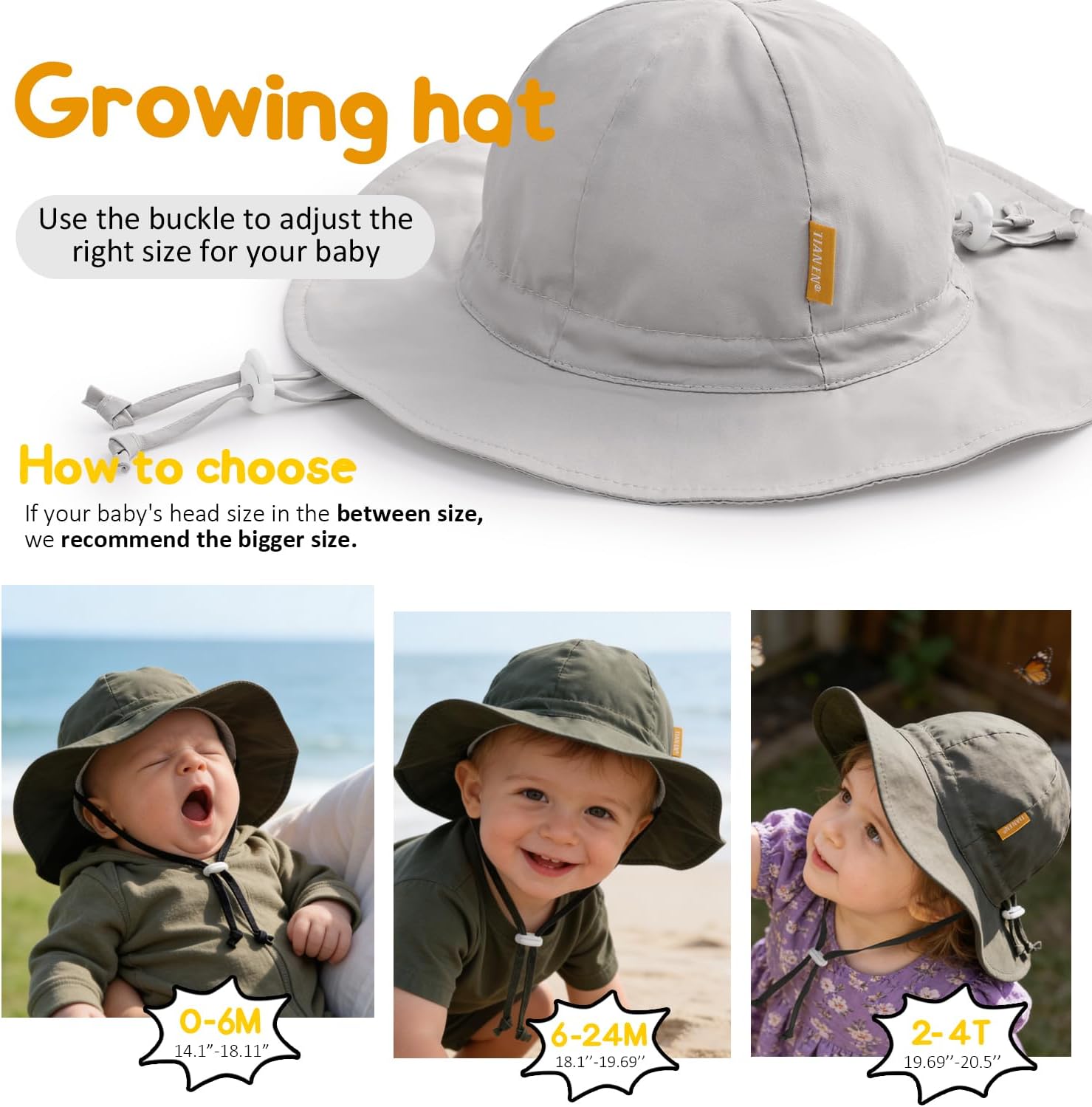 Detalle 2 de Baby Girl Sun Hat UPF 50+