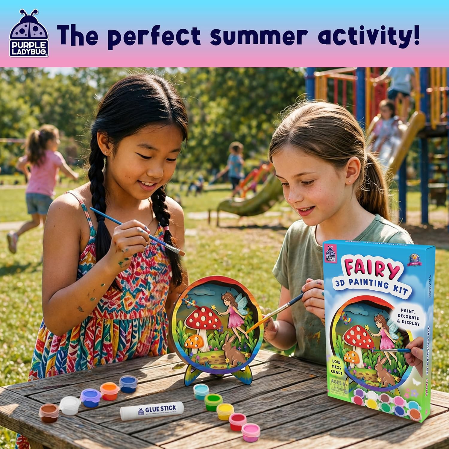 Thumbnail 1 de Fairy 3D Paint Your Own Sets for Kids by Purple Ladybug — Wooden Craft Kit