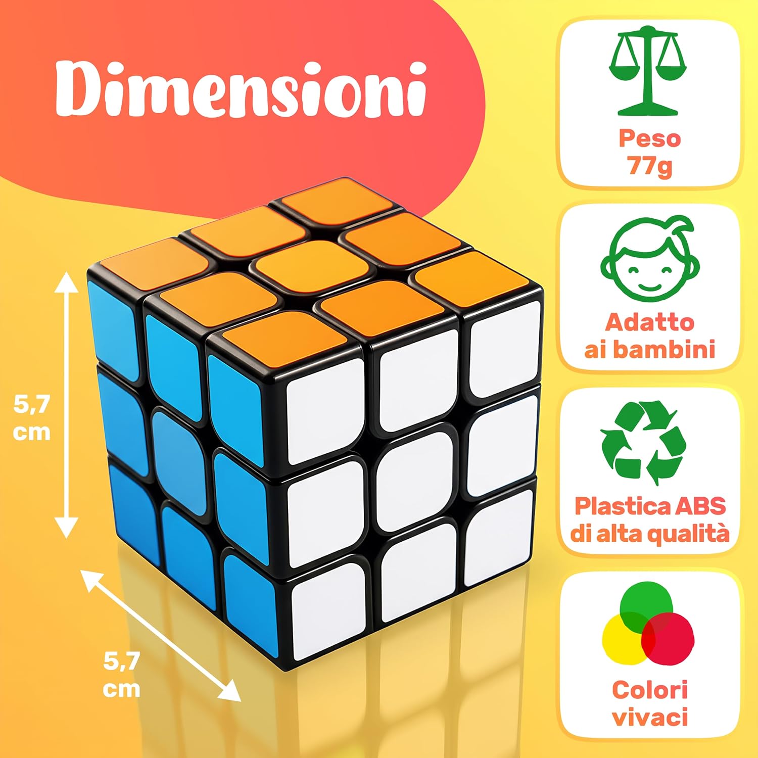 Detalle 2 de CUBIDI Speed Cube 3x3 stickerless