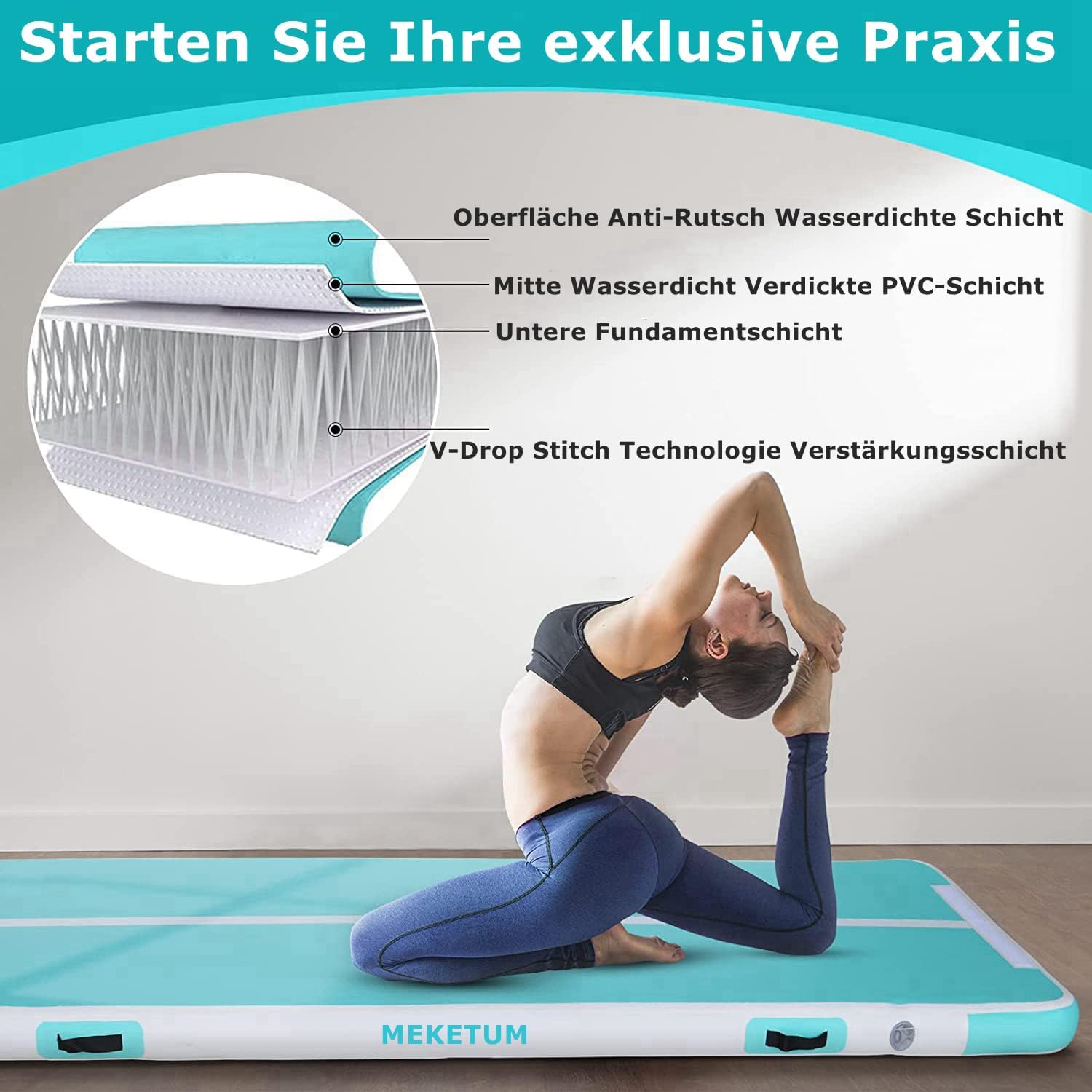 Detalle 2 de MEKETUM Air Turn Track Matte 2m Turnmatte