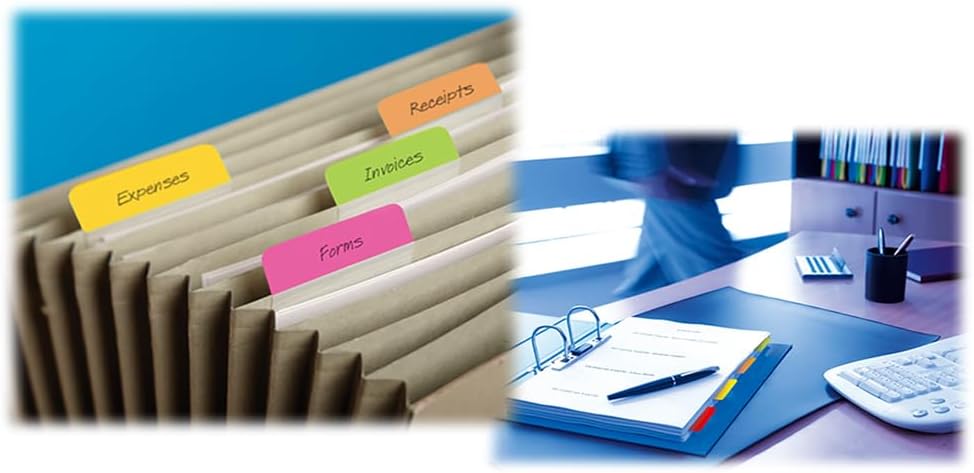 Detalle de Post-it 686-PGOT Index – ensemble d’indexions medium strong, rose/vert/orange (Paquet de 36) avec distributeur