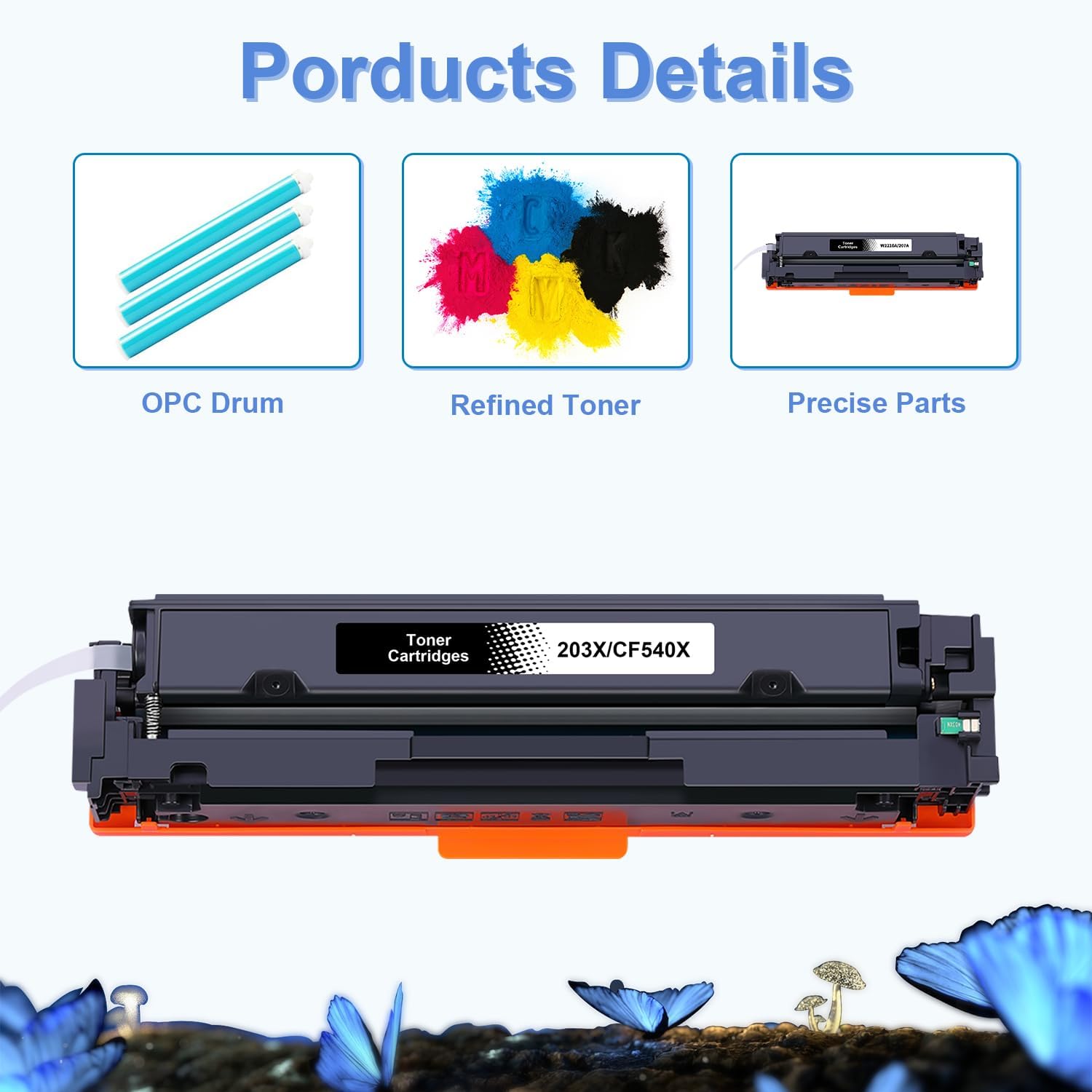 Thumbnail 3 de LOSMANN 203X Toner kompatibel für HP 203X CF540X CF541X CF542X CF543X – 4er-Pack Schwarz, Cyan, Magenta, Gelb