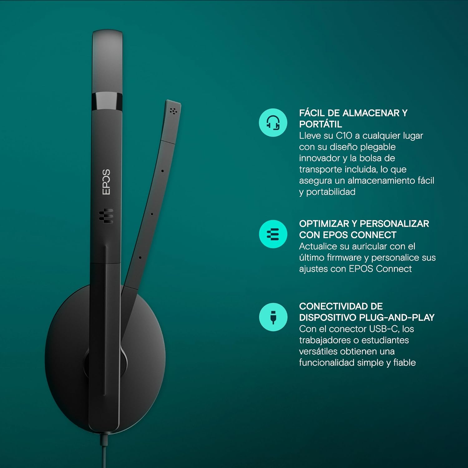 Thumbnail 2 de EPOS SENNHEISER C10: Auriculares con micrófono USBS