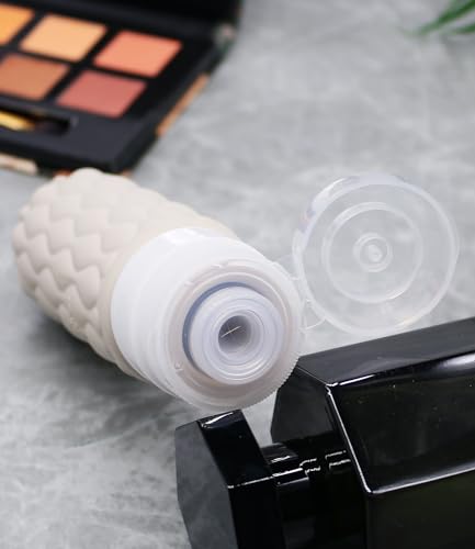 Detalle de Lericttor 100ml Silicone Travel Bottles for Toiletries (4 Pack) with Clear Zipper Bag