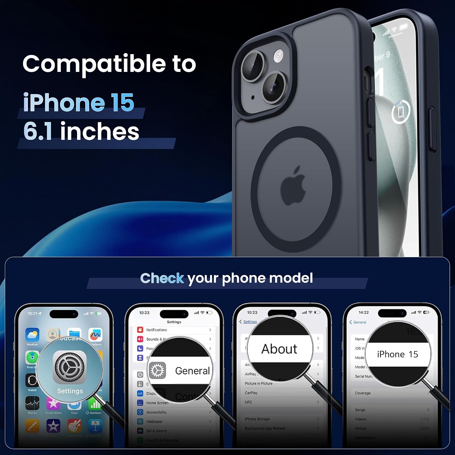 Detalle 2 de iPhone 15 Hülle mit Kameraschutz 12-Fuß