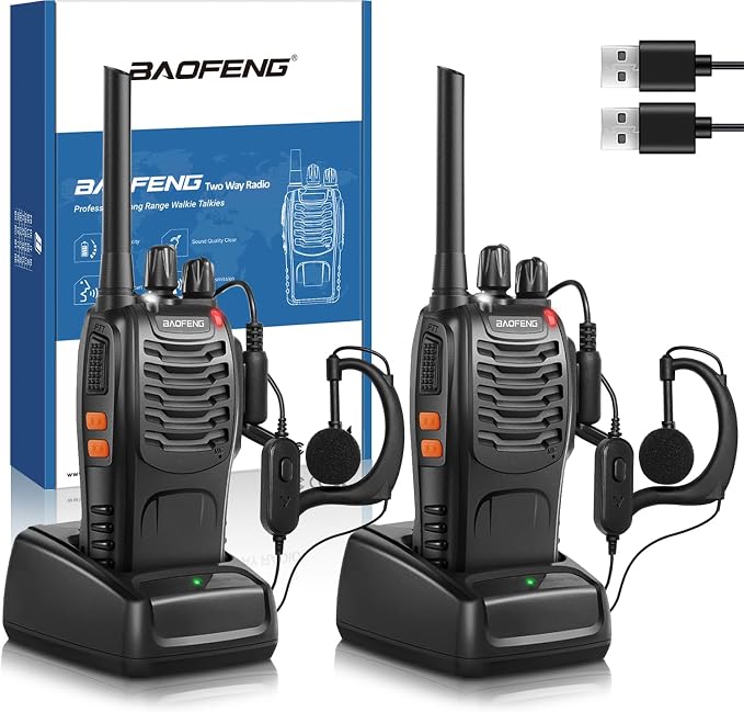 Baofeng Walkie Talkie Profesional PMR 📡 Recargable, 16 Canales