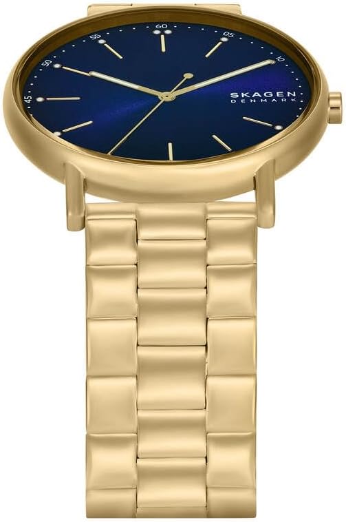 Detalle de Skagen Signatur Herrenuhr – Quarz-Dreizeigerwerk mit Edelstahlarmband
