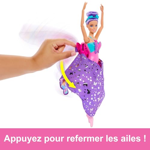 Detalle de Barbie Poupée Danseuse Papillon 2-en-1 — transformation magique en papillon et ballerine