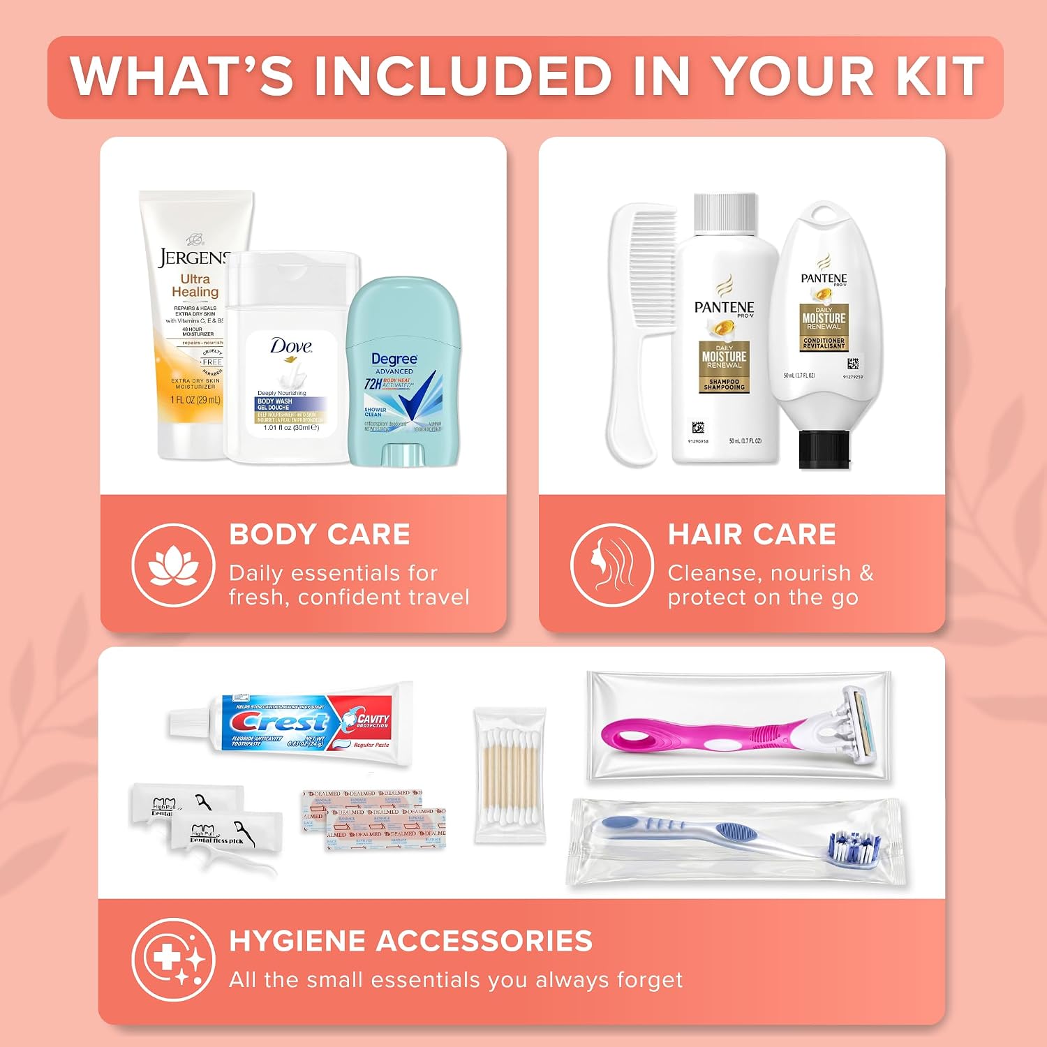 Thumbnail 1 de TrekTote 15-Piece Women’s Travel Toiletry Kit – Premium Brand-Name Essentials, TSA-Approved