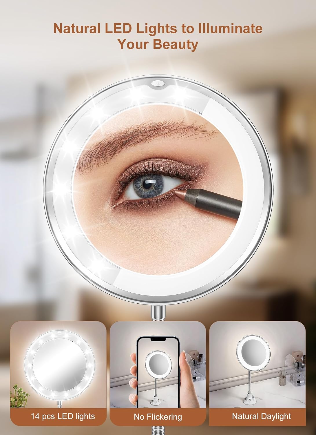 Thumbnail 3 de Brightown 10x Magnifying Mirror