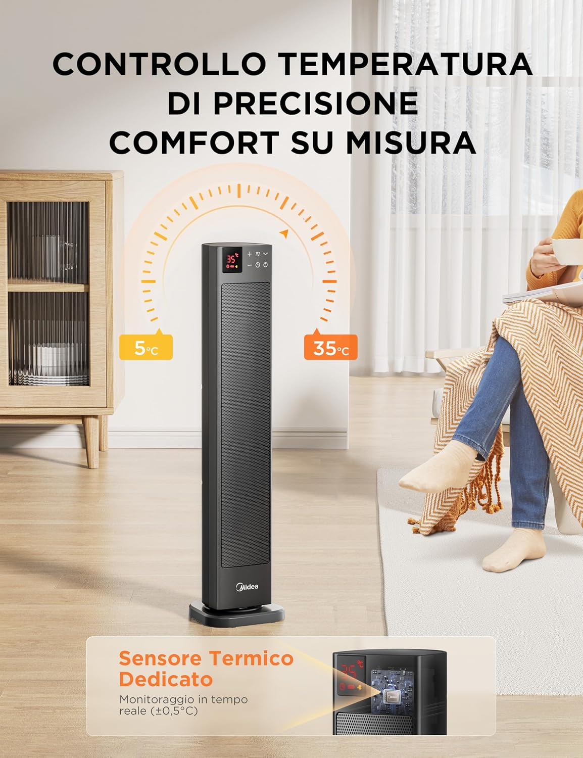 Thumbnail 6 de Midea NTH20-22GRSE Stufa elettrica 2000W