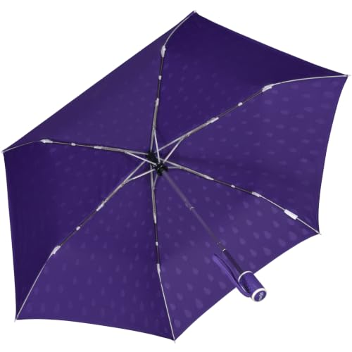 Thumbnail 8 de iX-brella Raindrops Purple Automatik-Taschenschirm für Kinder – reflektierender Farbwechsel bei Nässe, leicht und kompakt