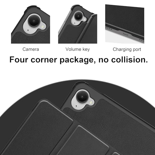 Detalle de Rojeuinn Coque et Étui Intelligent en Cuir pour Xiaomi Pad Mini 8.8" 2025 – Noir (Protection Écran Verre Trempé + Support)
