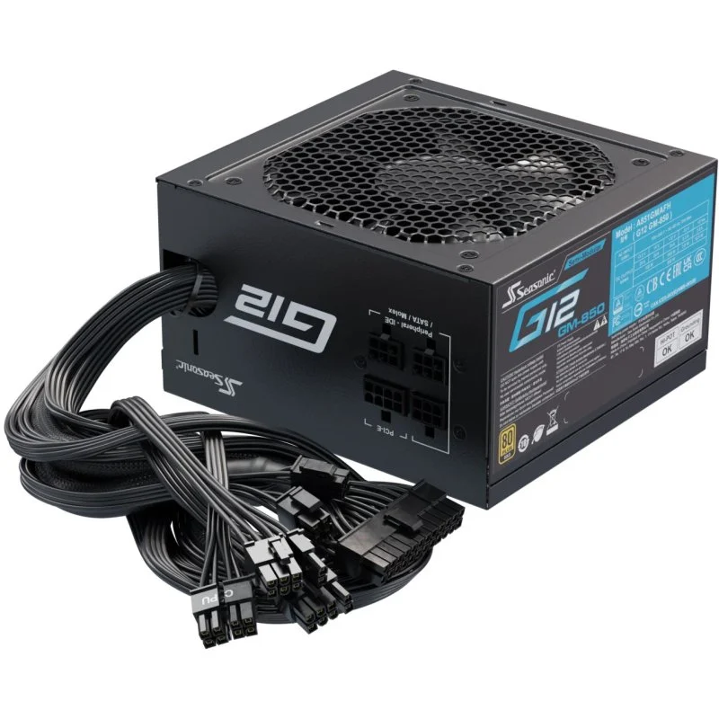 Detalle de Seasonic G12 GM-850 850W 80 Plus Gold semimodular 🔌