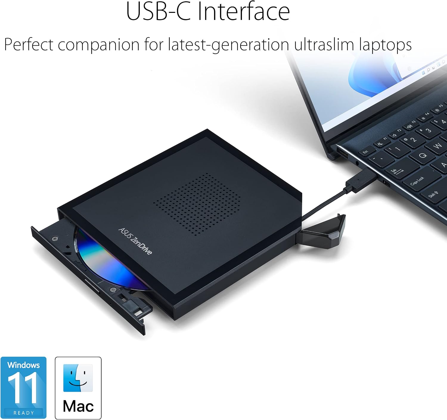 Detalle de ASUS External DVD Drive SDRW-08V1M-U
