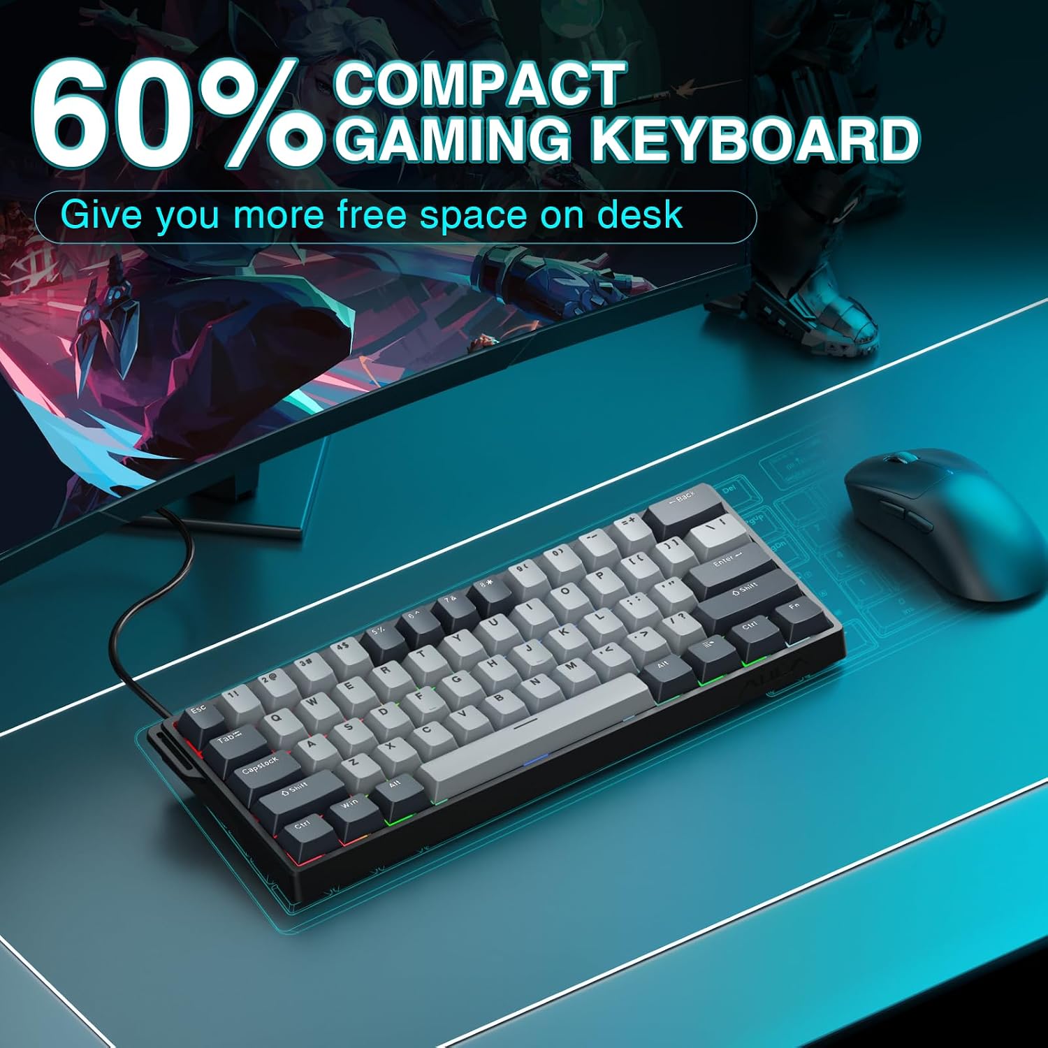 Thumbnail 6 de AULA WIN60HE PRO mechanische Gaming Tastatur 8000Hz ⌨
