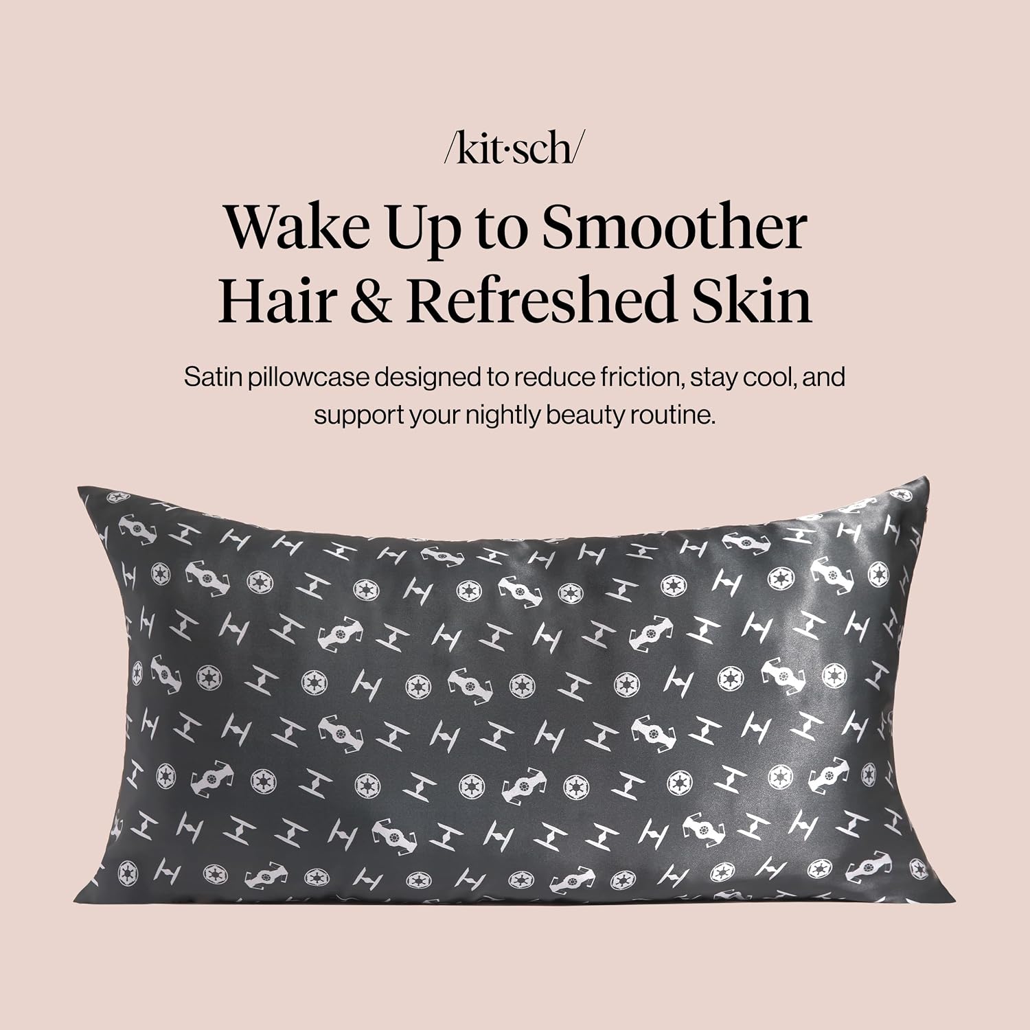Thumbnail 1 de Kitsch x Star Wars Galactic Empire Satin Pillowcase with Zipper (King, 19x36) — Hair & Skin Care in Bed