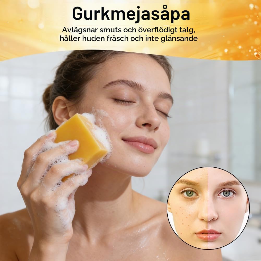 Detalle 1 de AOOWU 5561746 ansikts- och kroppstvål med kakiextrakt, bubbelnät, 4 st, 400 g