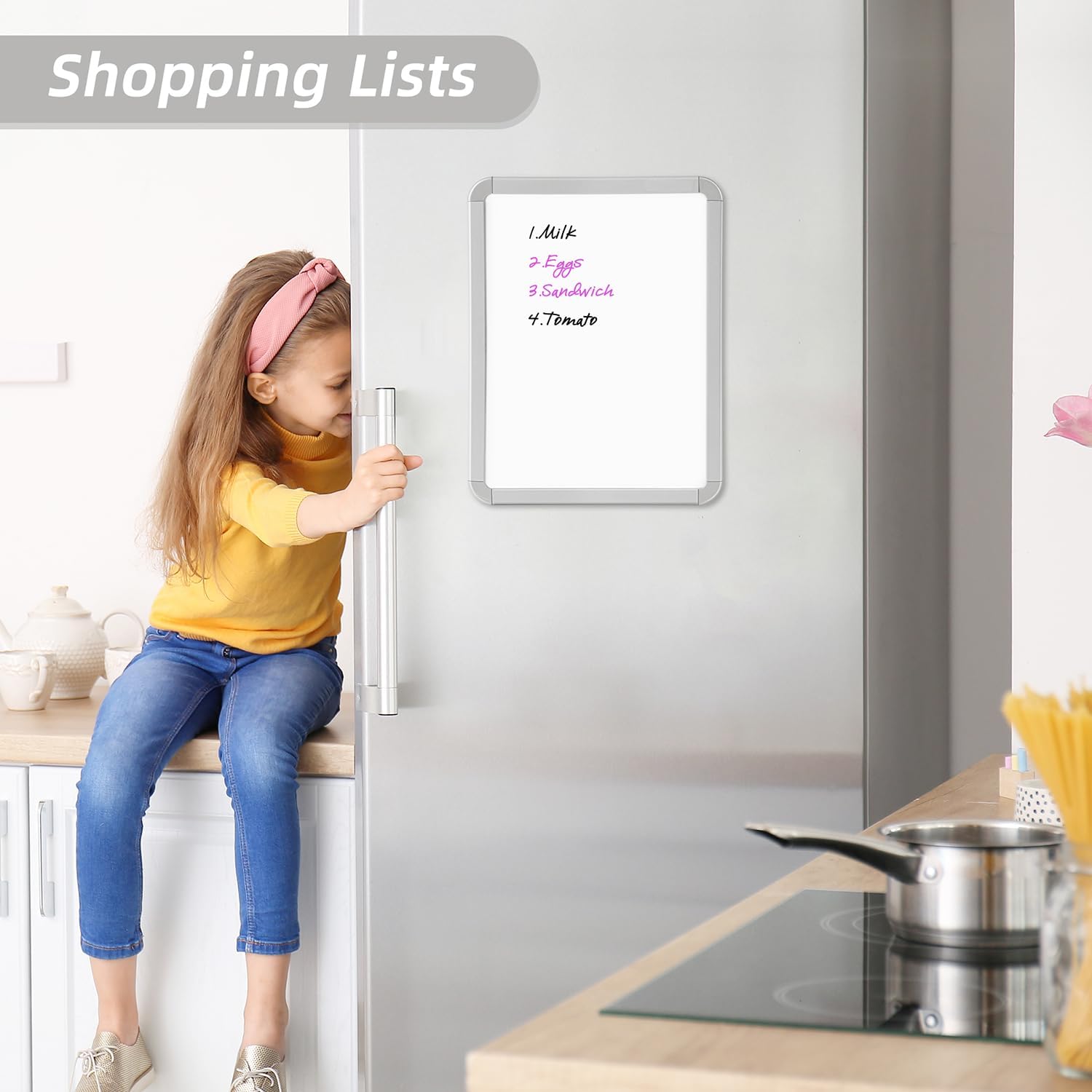 Detalle de VUSIGN VS008 Small Dry-Erase Whiteboard 2-Pack, 8.5 x 11 Inches