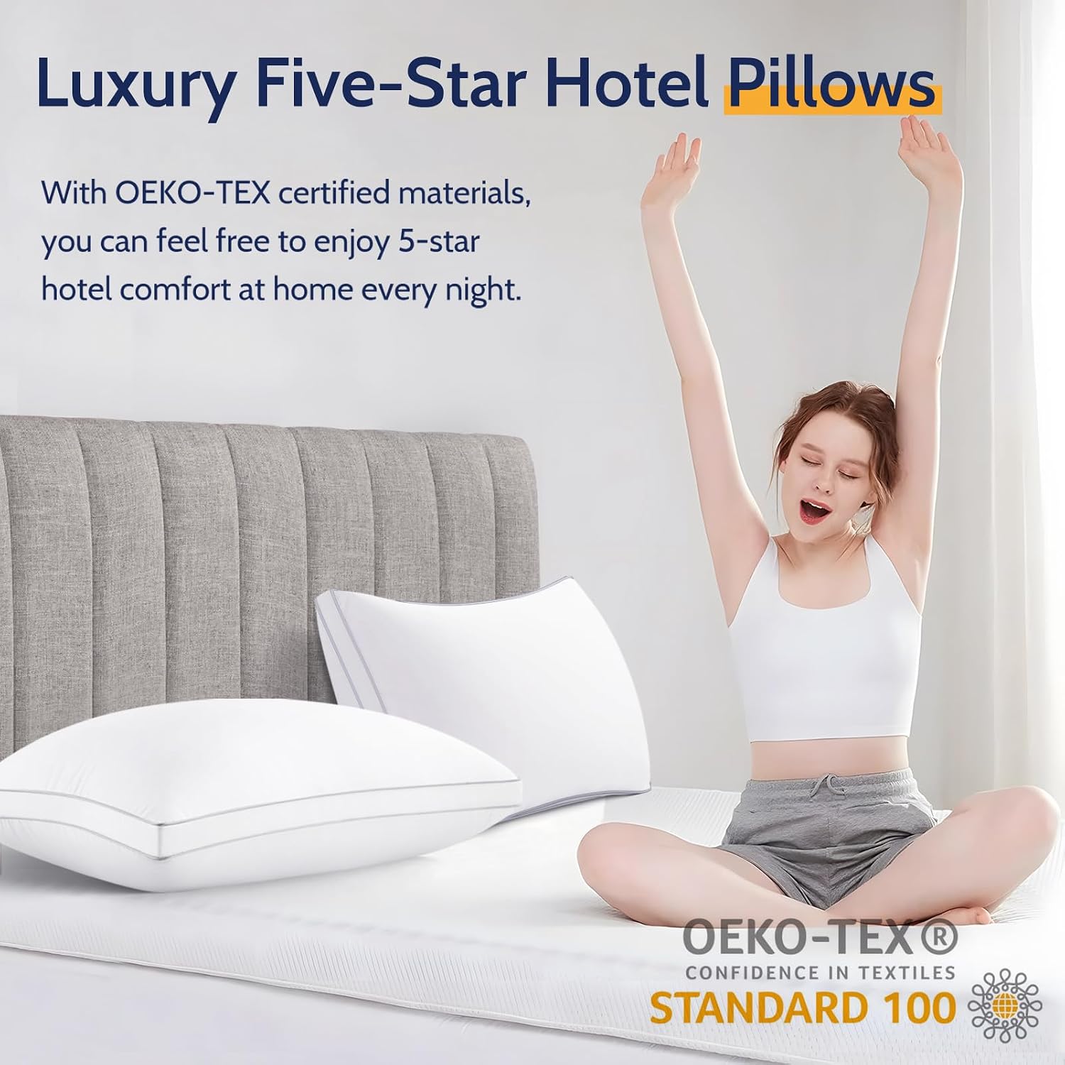 Thumbnail 2 de ROUMEA Queen Size Pillows Set of 2