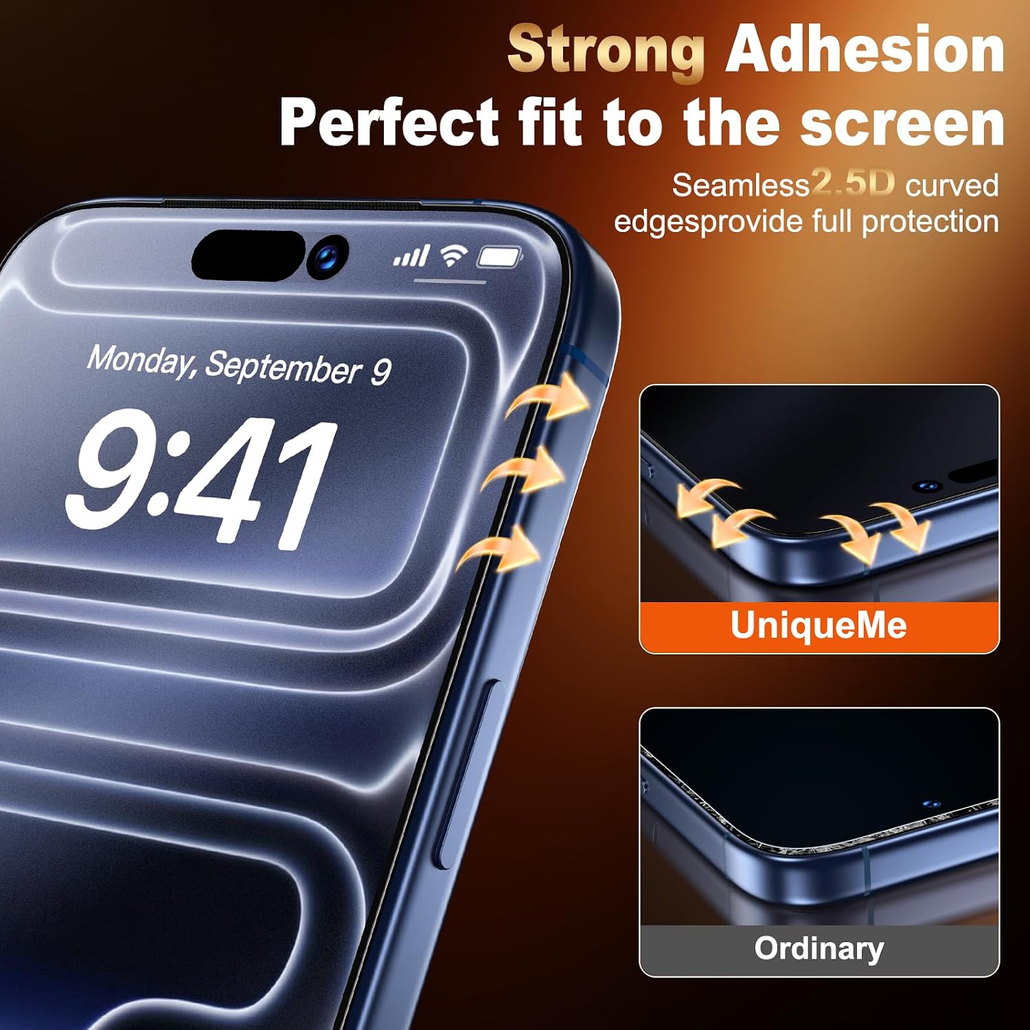 Detalle de UniqueMe B0GRBPGJGF-UMVC Matte Screen Protector for iPhone 17 Pro, 6.3-Inch, 2-Pack