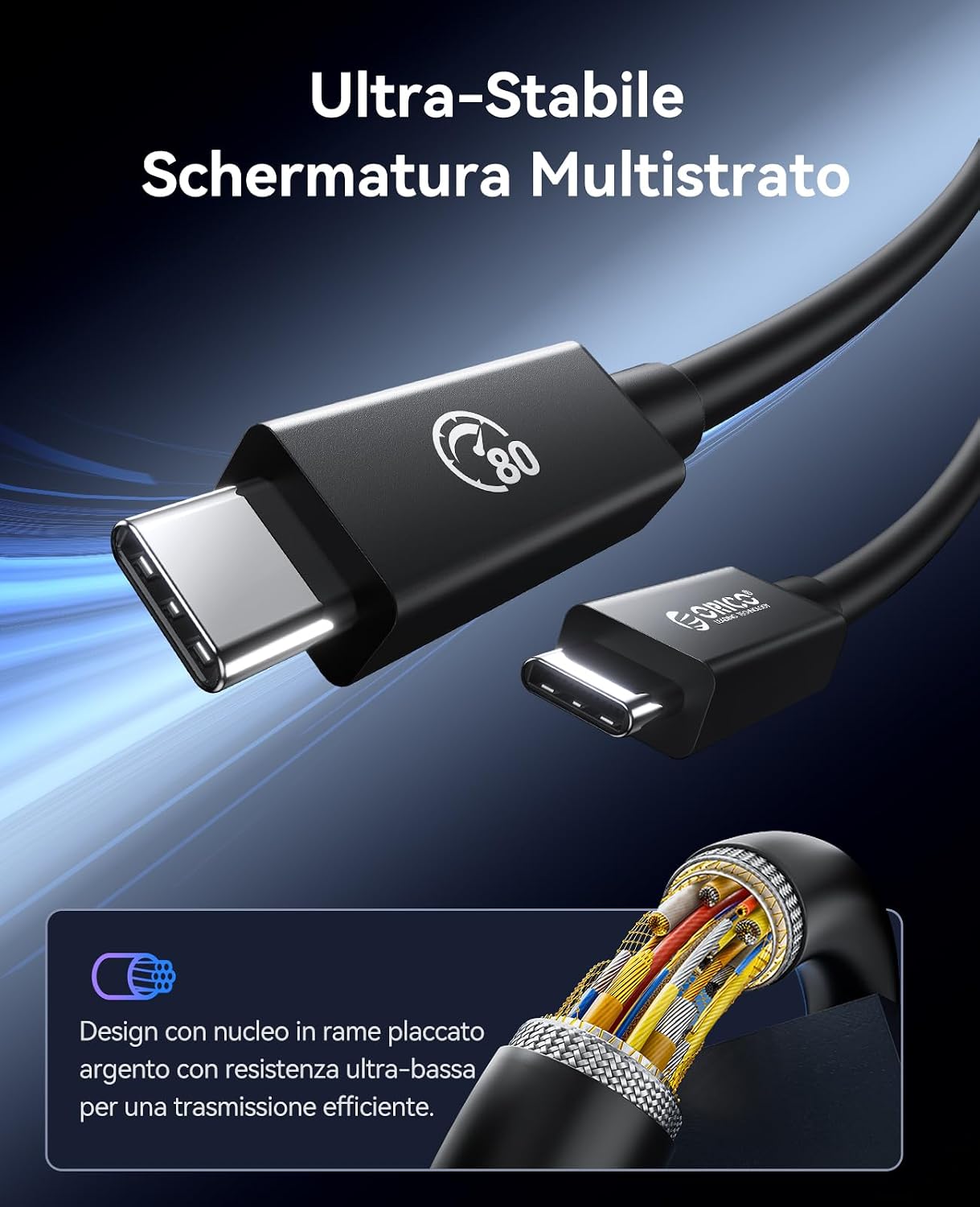 Thumbnail 4 de ORICO Cavo Thunderbolt 5 80 Gbps USB-C