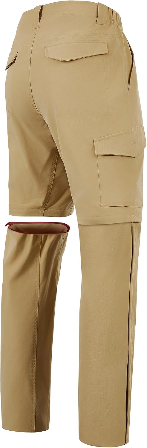 Detalle de 33,000ft Men’s Zip-Off Hiking Trousers – Quick Dry, Stretchy & Convertible to Shorts