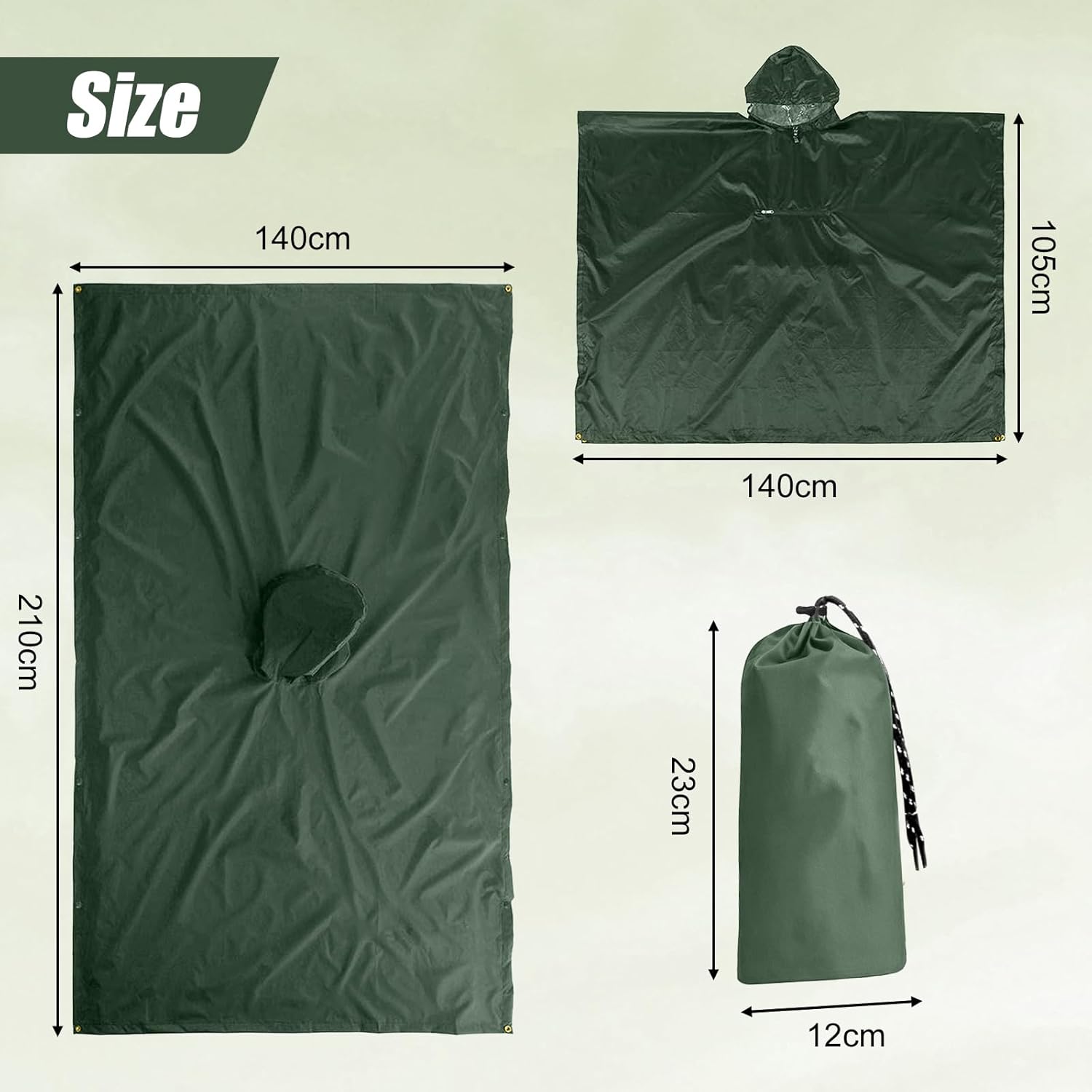 Thumbnail 2 de IBOPUXIU Mantella Antipioggia: leggera, riutilizzabile e versatile per outdoor