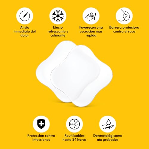 Detalle de Medela parches de hidrogel: alivio refrescante para pezones durante lactancia