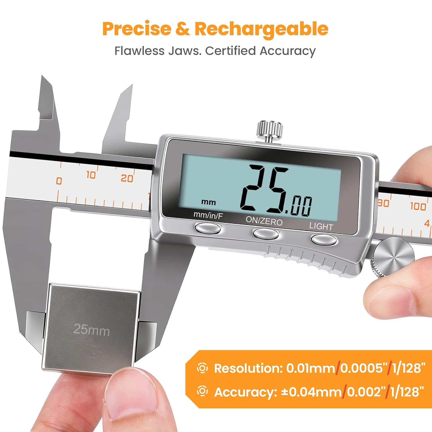 Detalle 2 de HARDELL 12 Inch Digital Caliper, Rechargeable Metal, Backlit LCD, 4 Modes