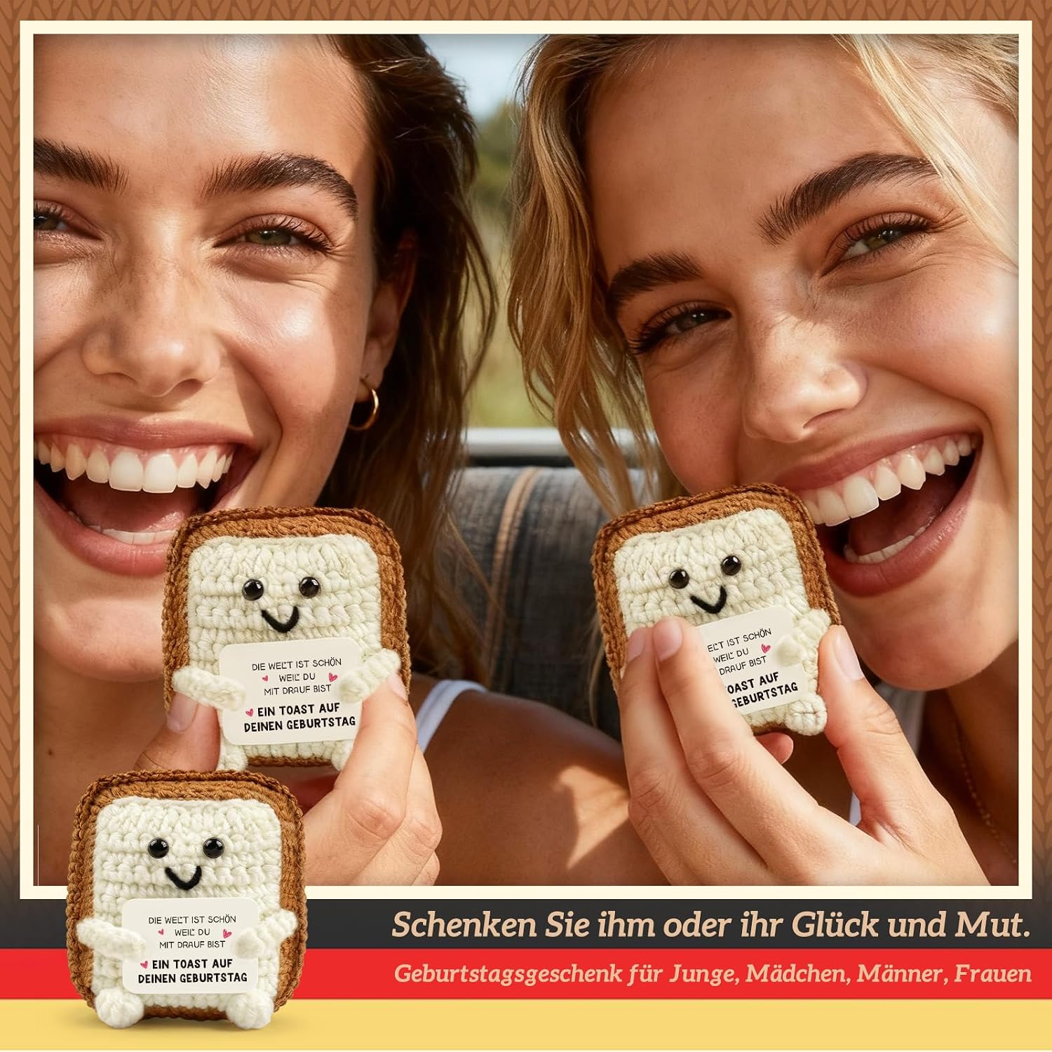 Detalle 2 de Giftota Pocket Hug Toast Puppe als Geschenk